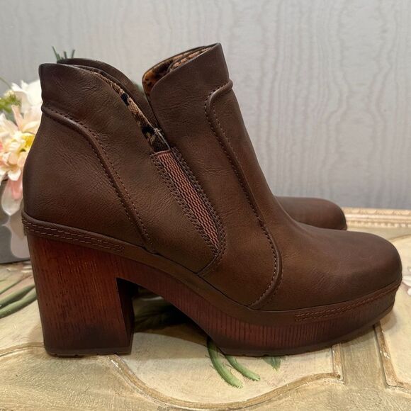 Kork-Ease Robin Brown Platform Ankle Boots Sz 9.5 - Picture 2 of 13